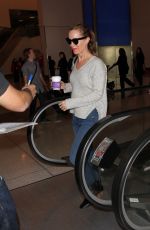 LESLIE MANN at LAX Airport in Los Angeles 01/26/2016