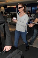 LESLIE MANN at LAX Airport in Los Angeles 01/26/2016