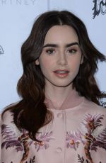 LILY COLLINS at Stella McCartney Autumn 2016 Presentation in Hollywood 01/12/2016