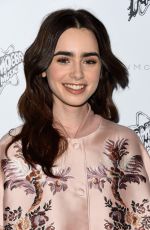 LILY COLLINS at Stella McCartney Autumn 2016 Presentation in Hollywood 01/12/2016