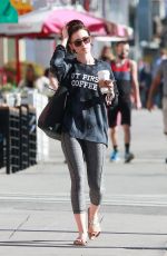 LILY COLLINS Leaves a Gym in Los Angeles 01/25/2015