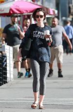 LILY COLLINS Leaves a Gym in Los Angeles 01/25/2015