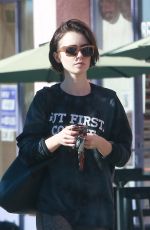 LILY COLLINS Leaves a Gym in Los Angeles 01/25/2015