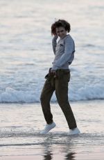 LILY COLLINS on the sSet of a Lancome Ads in Los Angeles 01/14/2016