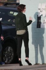 LILY COLLINS on the sSet of a Lancome Ads in Los Angeles 01/14/2016