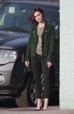 LILY COLLINS on the sSet of a Lancome Ads in Los Angeles 01/14/2016