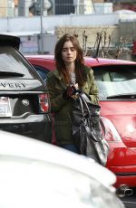 LILY COLLINS Out and About in Los Angeles 01/10/2016