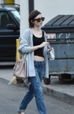 LILY COLLINS Out and About in Los Angeles 01/22/2016
