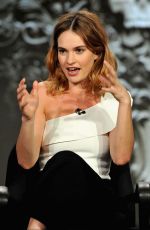 LILY JAMES at 2016 Winter TCA Tour in Pasadena 01/06/2016