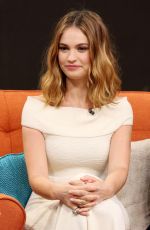 LILY JAMES at Despierta America in Miami 01/19/2016