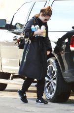 LILY JAMES at JFK Airport in New York 01/28/2016