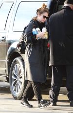 LILY JAMES at JFK Airport in New York 01/28/2016