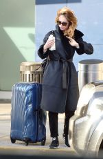 LILY JAMES at JFK Airport in New York 01/28/2016