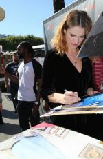 LILY JAMES on the Set of Extra in Universal City 01/26/2016
