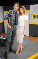 LILY JAMES on the Set of imdb Interview with Jerry O