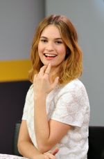 LILY JAMES on the Set of imdb Interview with Jerry O