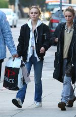 LILY-ROSE DEPP and VANESSA PARADIS Out in West Hollywood 01/18/2016