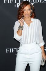LISARAYE MCCOY at Fifty Shades of Black Premiere in Los Angeles 01/26/2016