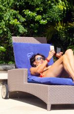 LIZZIE CUNDY in Bikini at a Pool in Barbados 01/03/2016