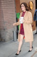 LUCY HALE Arrives at The View in New York 01/12/2016