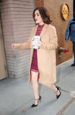 LUCY HALE Arrives at The View in New York 01/12/2016