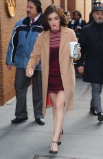 LUCY HALE Arrives at The View in New York 01/12/2016