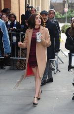 LUCY HALE Arrives at The View in New York 01/12/2016
