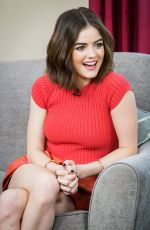 LUCY HALE at an Interview at Universal Studios in Los Angeles 01/07/2016