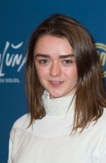 MAISIE WILLIAMS at Cirque Du Soleil Amaluna Premiere in London 01/19/2016