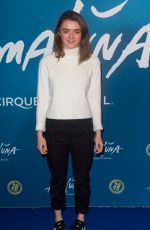 MAISIE WILLIAMS at Cirque Du Soleil Amaluna Premiere in London 01/19/2016