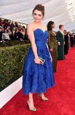 MAISIE WILLIAMS at Screen Actors Guild Awards 2016 in Los Angeles 01/30/2016