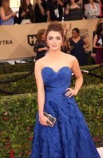 MAISIE WILLIAMS at Screen Actors Guild Awards 2016 in Los Angeles 01/30/2016