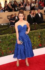 MAISIE WILLIAMS at Screen Actors Guild Awards 2016 in Los Angeles 01/30/2016