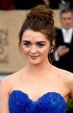 MAISIE WILLIAMS at Screen Actors Guild Awards 2016 in Los Angeles 01/30/2016
