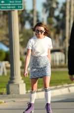 MAISIE WILLIAMS Roller Skating in Santa Monica 01/28/2016
