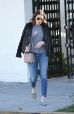 MANDY MOORE Out and About in Beverly Hills 01/28/2016