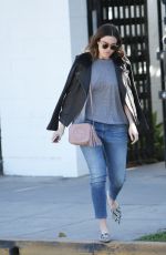 MANDY MOORE Out and About in Beverly Hills 01/28/2016