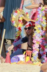 MARIAH CAREY in Wesuit at a Beach in St. Barts 01/17/2016