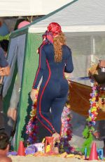 MARIAH CAREY in Wesuit at a Beach in St. Barts 01/17/2016
