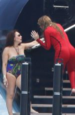 MARIAH CAREY in Wetsuit at a Boat in Caribbean 01/06/2016