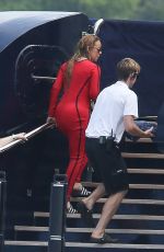 MARIAH CAREY in Wetsuit at a Boat in Caribbean 01/06/2016