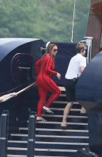 MARIAH CAREY in Wetsuit at a Boat in Caribbean 01/06/2016