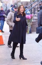 MARISKA HARGITAY on the Set of Law & Order: SVU in New York 01/21/2016