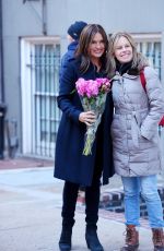 MARISKA HARGITAY on the Set of Law & Order: SVU in New York 01/21/2016