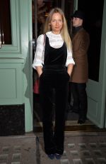MARTHA WARD at a Private Dinner of Creme De La Mer in London 01/21/2016