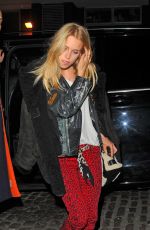 MARY CHARTERIS Arrives at Chiltern Firehouse in London 01/28/2016