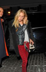 MARY CHARTERIS Arrives at Chiltern Firehouse in London 01/28/2016