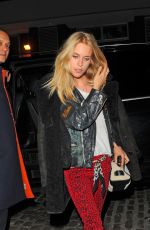 MARY CHARTERIS Arrives at Chiltern Firehouse in London 01/28/2016