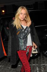 MARY CHARTERIS Arrives at Chiltern Firehouse in London 01/28/2016