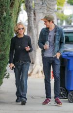 MEG RYAN and Jack Quaid Out in Los Angeles 01/19/2016